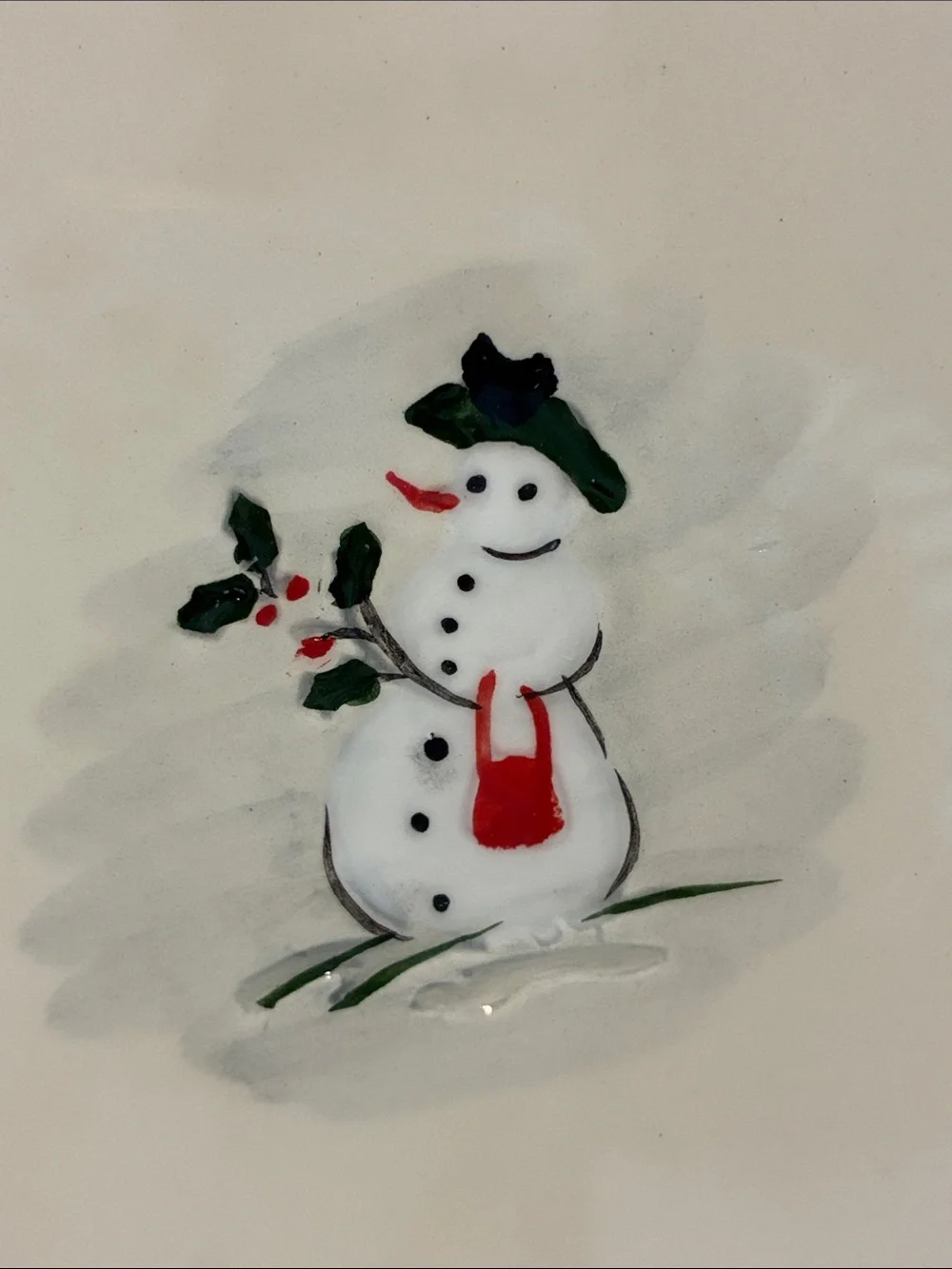 William Sonoma Snowman Plates, Set of Six, New in Box